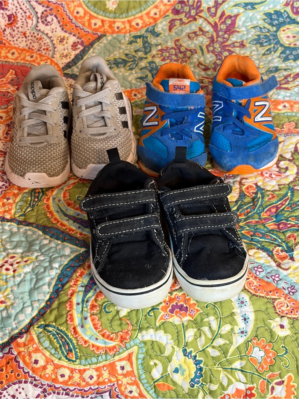 Two pairs of sneakers for sale and one for free. Adidas and Wonder Nation